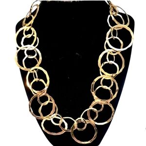 Necklace gold circles New!